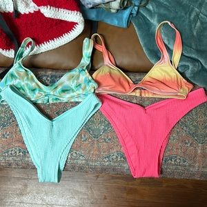 aerie bathing suits! tops are size xxs, bottoms are size xs